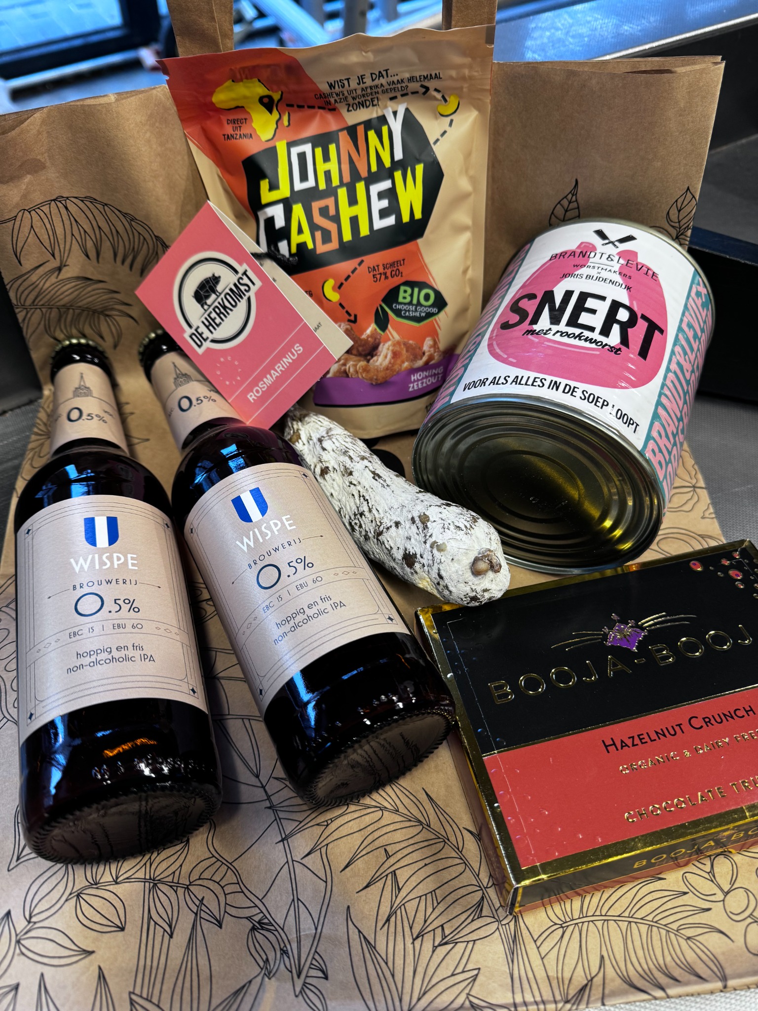 Een selectie boodschappen en lekkers van Biolicious